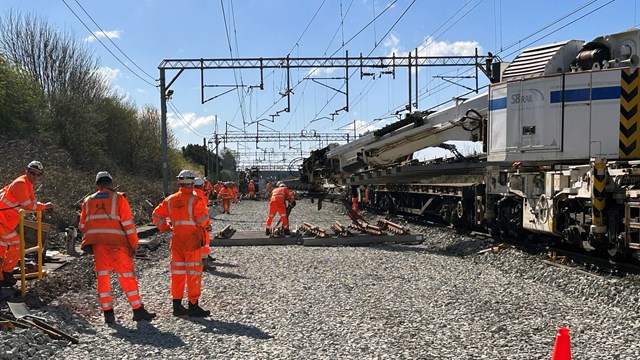 Track upgrades at Basford Hall in Crewe Easter 2023: Track upgrades at Basford Hall in Crewe Easter 2023