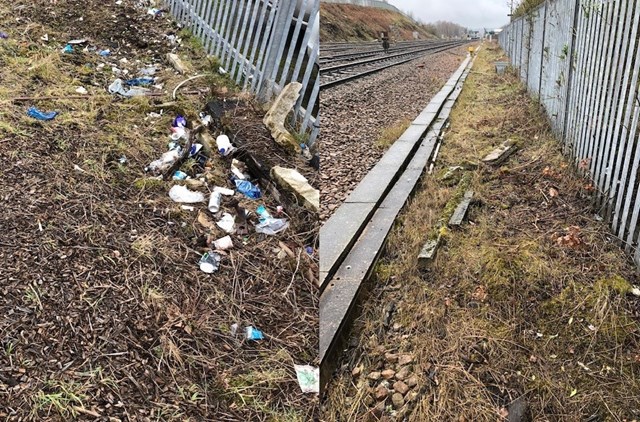 Spring clean on track - Network Rail completes tidy up of railway in Derbyshire: Chesterfield before and after 2