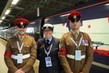 Volunteers for the Royal British Legion and members of Southeastern's Armed Forces Network attended the unveiling of the new livery-14: Volunteers for the Royal British Legion and members of Southeastern's Armed Forces Network attended the unveiling of the new livery-14