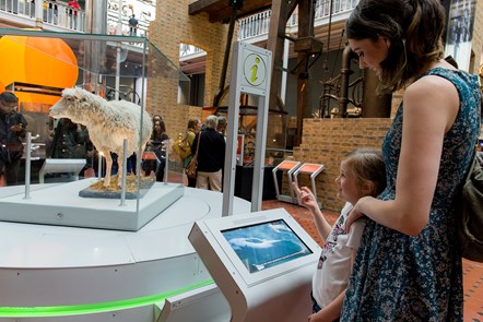 A family meets Dolly the Sheep at the National Museum of Scotland. Photo © Ruth Armstrong  (3)