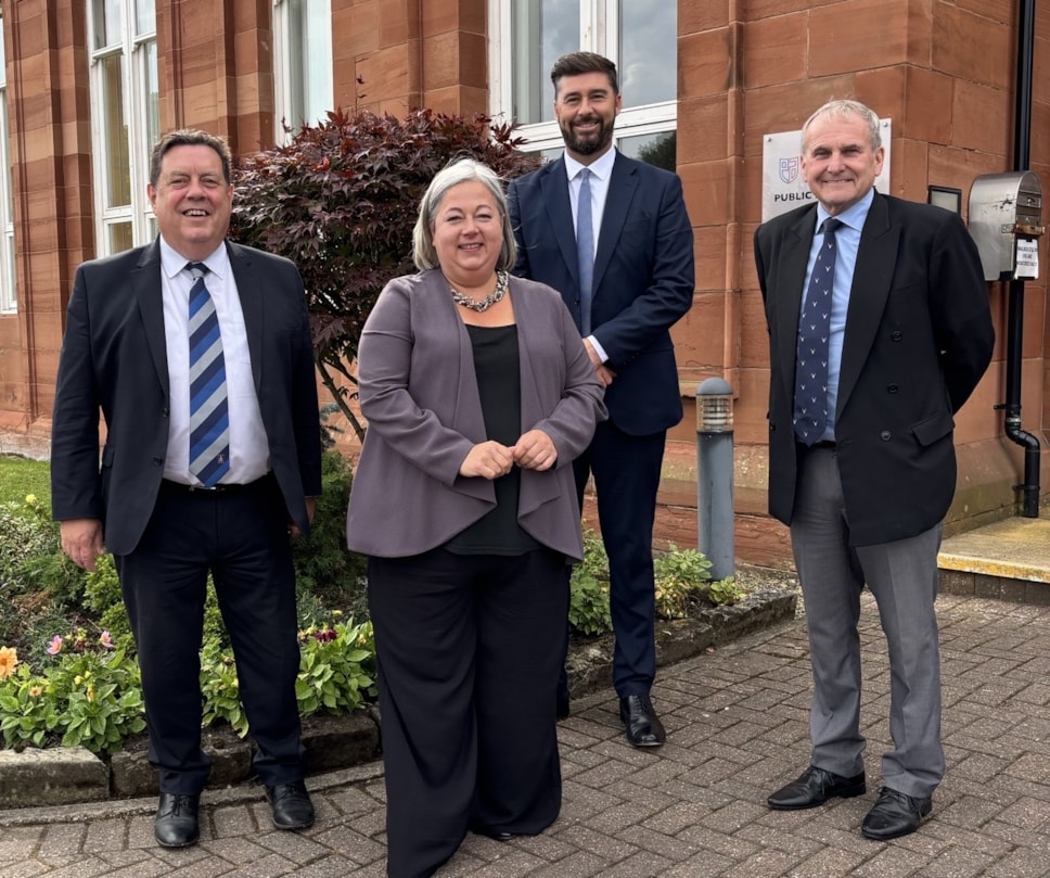 Leader of the Council, Councillor Douglas Reid,  Kirsten Oswald, Blair Millar and Cllr Jim McMahon