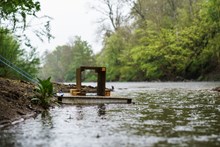 Mink monitoring raft (c) Scottish Invasive Species Initiative