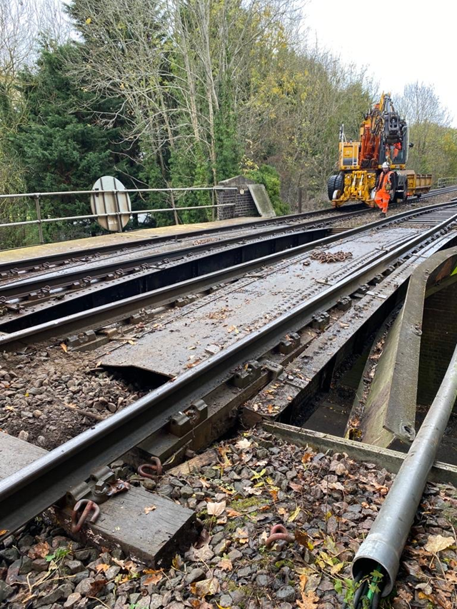 Damage on top of Foster's bridge in Ketton and RRV