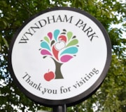 Wyndham Park sign: Wyndham Park sign