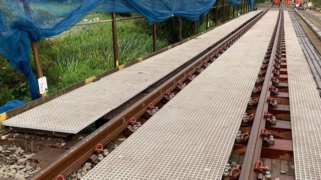 Bridge work completed to help keep Ipswich–Lowestoft line safe and reliable: The bridge after work was completed