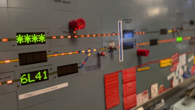 Close up of old panel at Carlisle signal box: Close up of old panel at Carlisle signal box