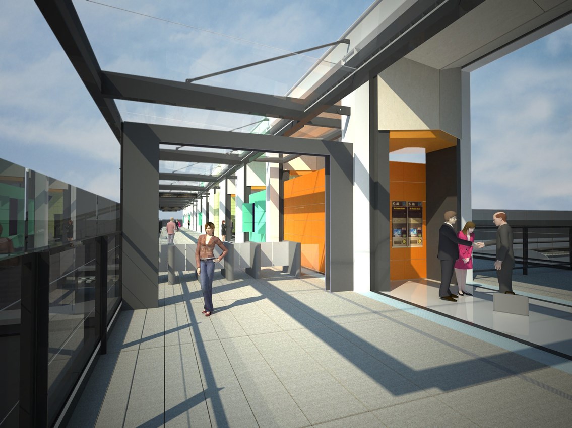 East Croydon _7: Artist's impressions of the proposed new footbridge at East Croydon station