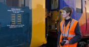 Francis Bourgeois admires 455 fleet Golden Spanners : Francis Bourgeois admires the 12 Golden Spanners that Wimbledon Depot has received for the Class 455 fleet.