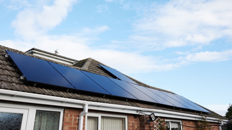 Solar panels on home cropped