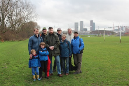 David Elliott, Chief Executive Trees for Cities, Cllr Jon Burke, and Christine Kings, Tree Musketeers with Hackney Council and Trees for Cities staff (2)