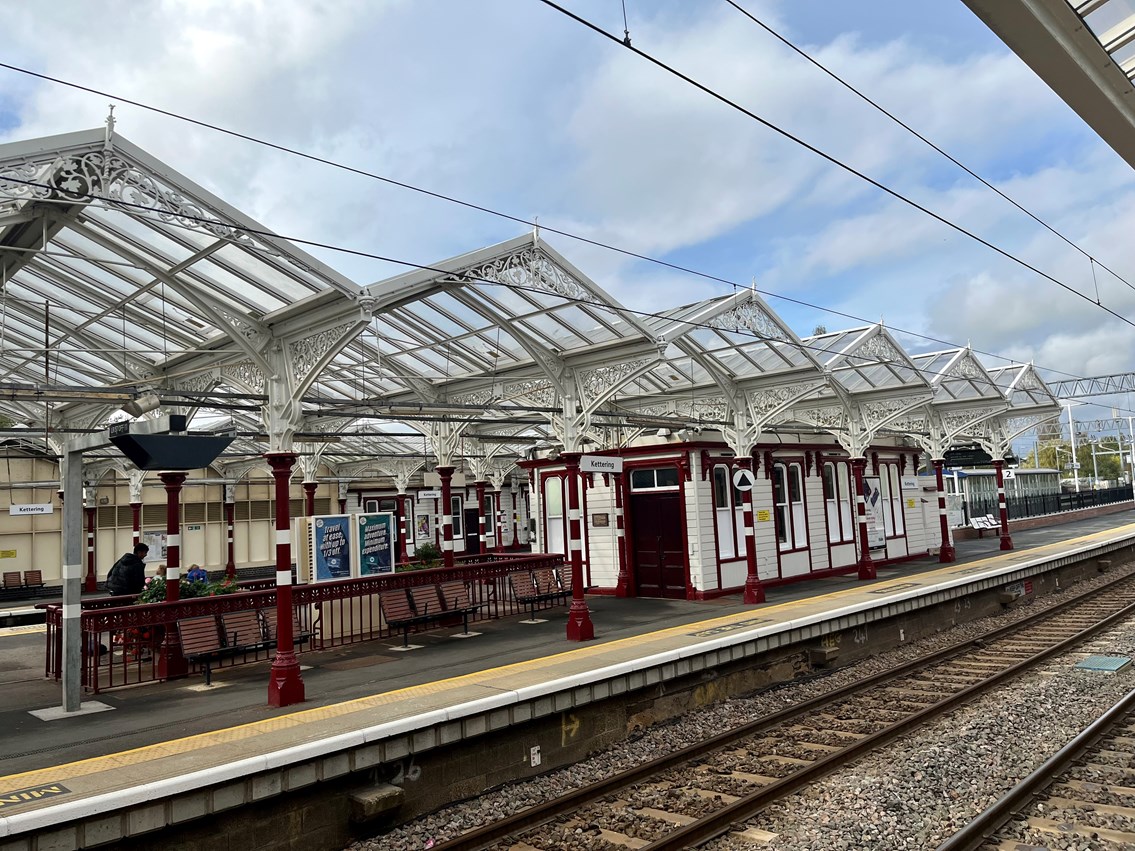 The refurbished canopies at Kettering station, Network Rail (1)