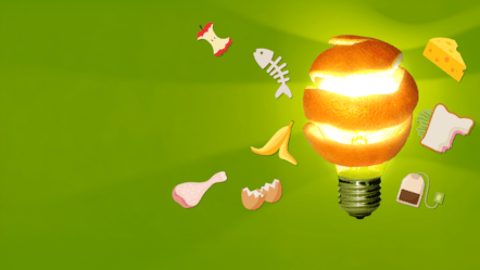 Image food waste into power