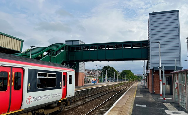 Lift off: new footbridge and lifts open to passengers at Barry station ahead of school holidays: Header image PR