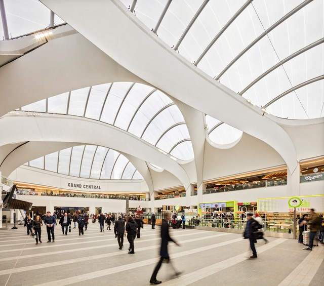 Birmingham New Street - atrium roof
