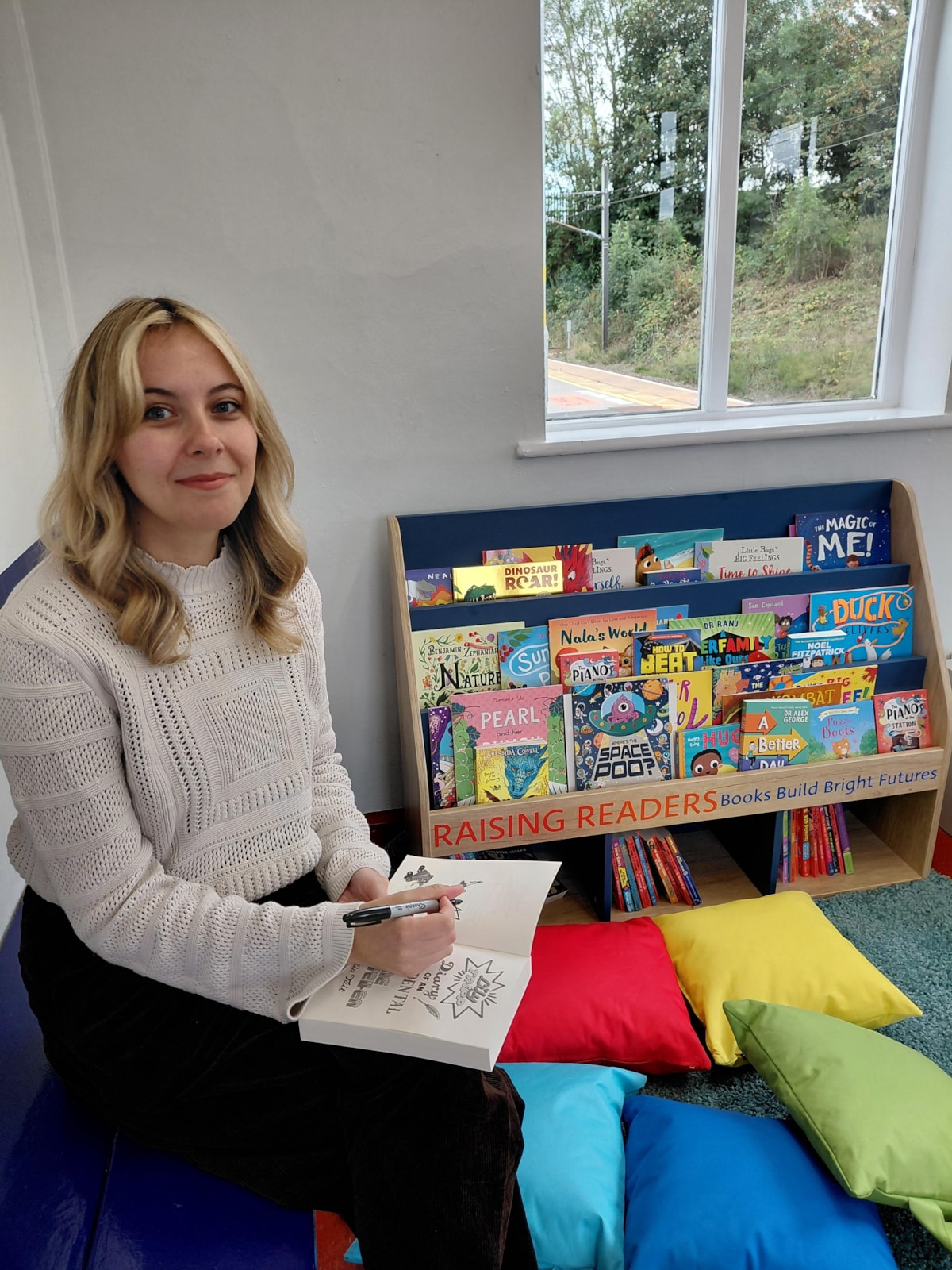 Author Amelia Tait at Thirsk station