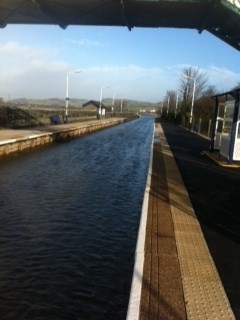 Flooding at Kirkby-in-Furness station