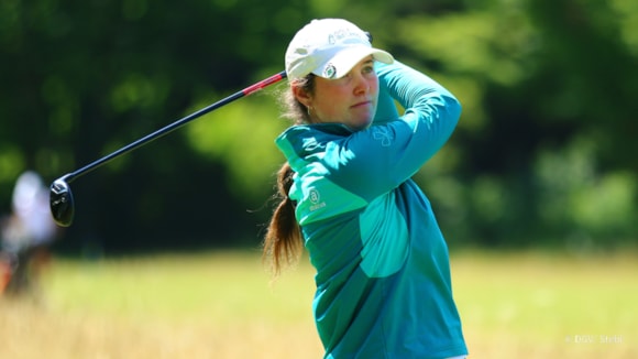 Áine Donegan in action for Golf Ireland during her time as an amateur.