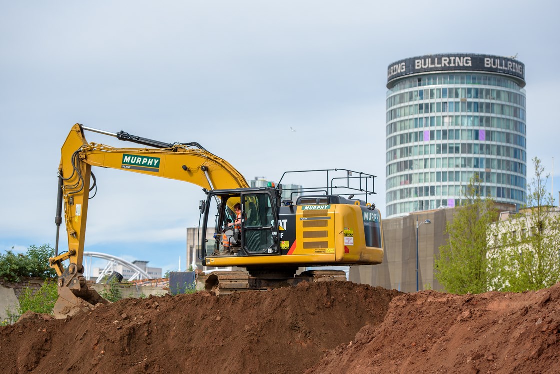 Curzon Street Station construction site June 2021