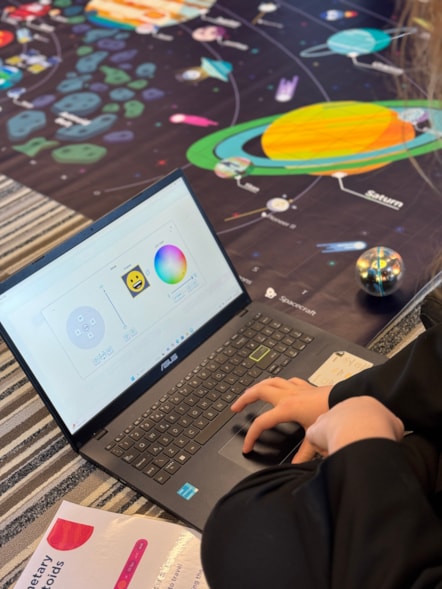 Pupils remotely move Sphero BOLTS at the Lancaster and Morecambe MEGA Hub