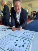 Andrew Cullen, Chief Executive, Portsmouth Football Club: Andrew Cullen, Chief Executive, Portsmouth Football Club signing the Portsmouth Green Partnership Charter