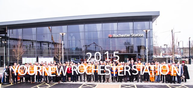 Celebrating the opening of Rochester station, built by Network Rail and operated by Southeastern