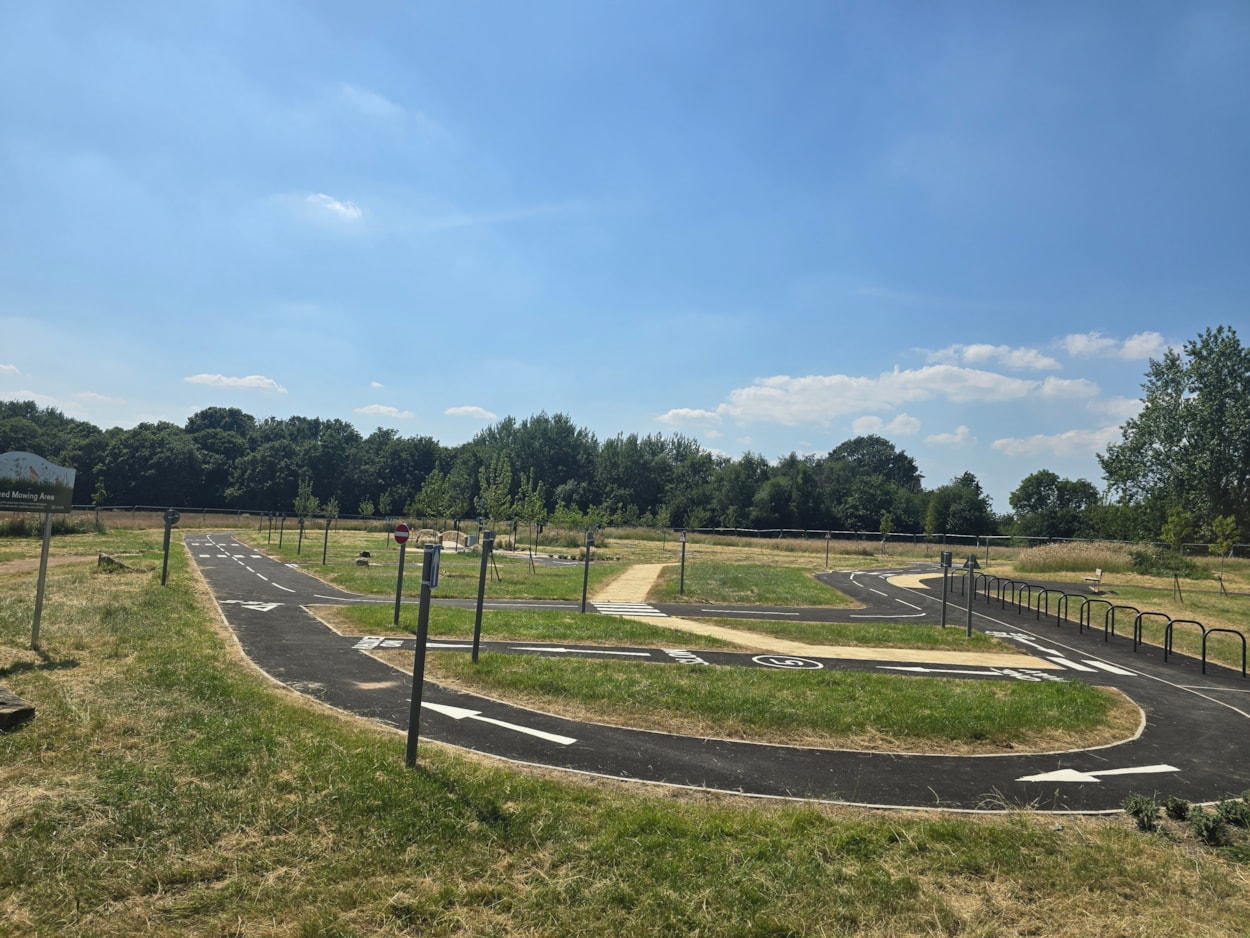 Temple Newsam bike park 3: The new bike park at Temple Newsam's golf club is designed to replicate features of real road layouts, the first of its kind in Leeds.
