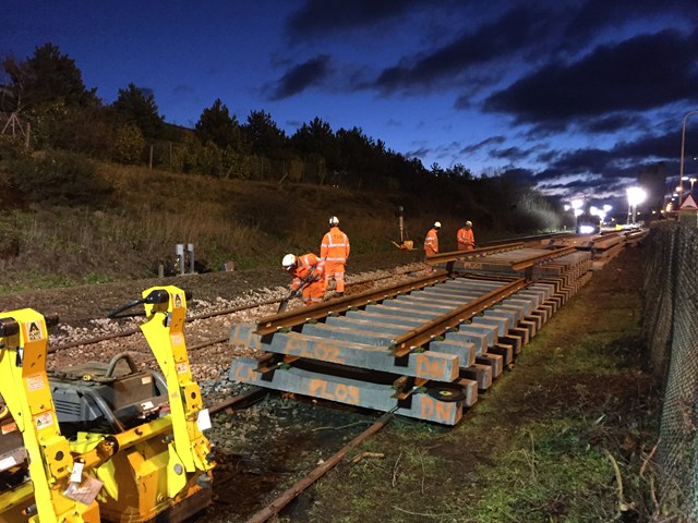Track replacement taking place: Track replacement taking place