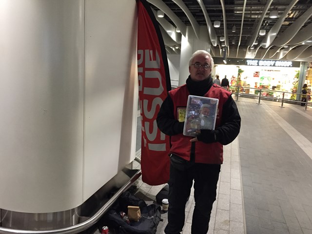 Christmas cheer for Birmingham New Street’s Big Issue seller: Ken Swain, Big Issue seller at Birmingham New Street