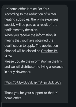 Scam text 2
