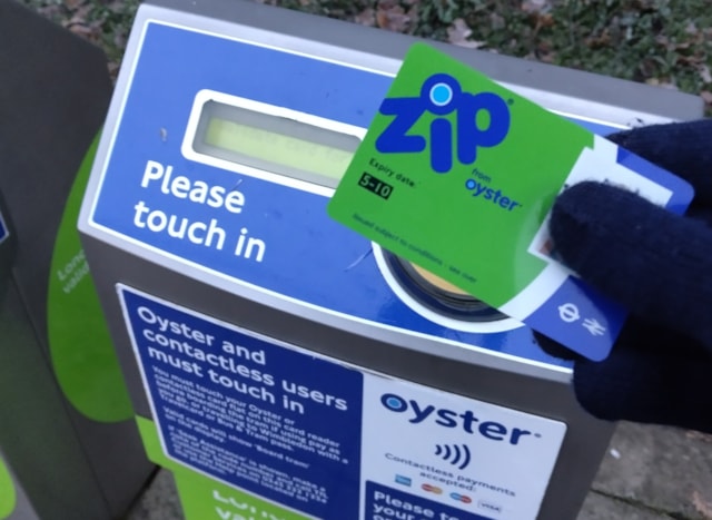 TfL Image - Zip card at Tram stop