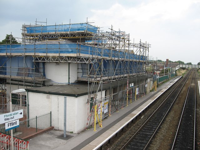 FLINT STATION GETS A FACELIFT: Flint station being restored to its former glory in a project, due for completion in early 2007, by Network Rail, Flintshire County Council and the Rail Heritage