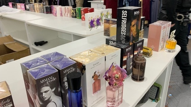 Some of the items seized in Accrington