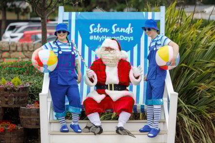 Santa and his Elves enjoy a quick rest