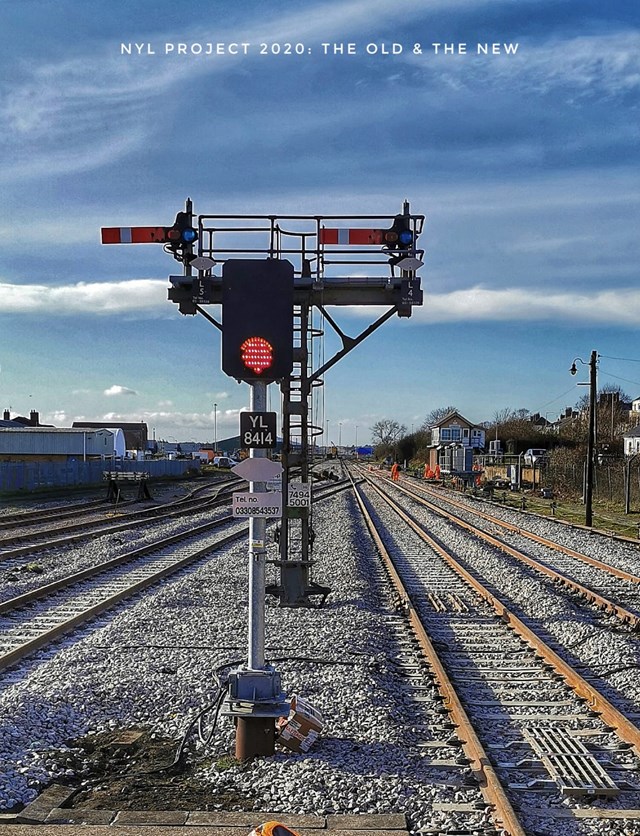 New signalling system introduced on the Wherry lines: Lowestoft Old and new signals and track