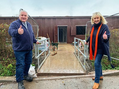 cllr harley and cllr shakespeare visit the new warden's base at saltwells