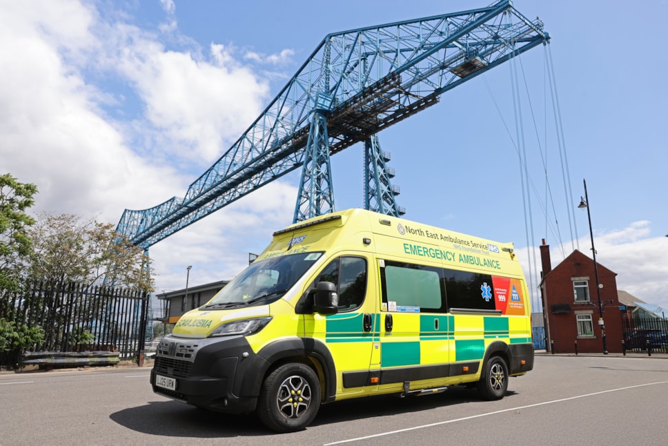Emergency ambulance in Middlesbrough