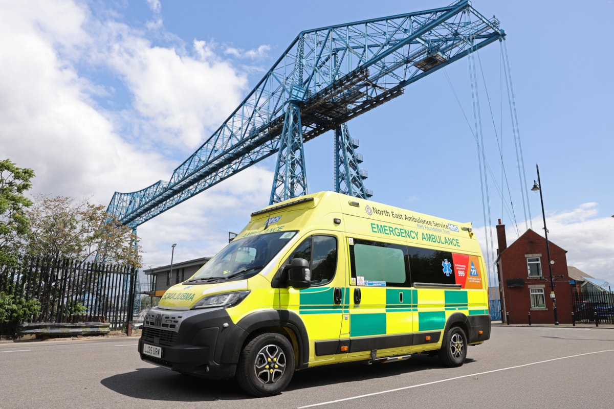 Emergency ambulance in Middlesbrough