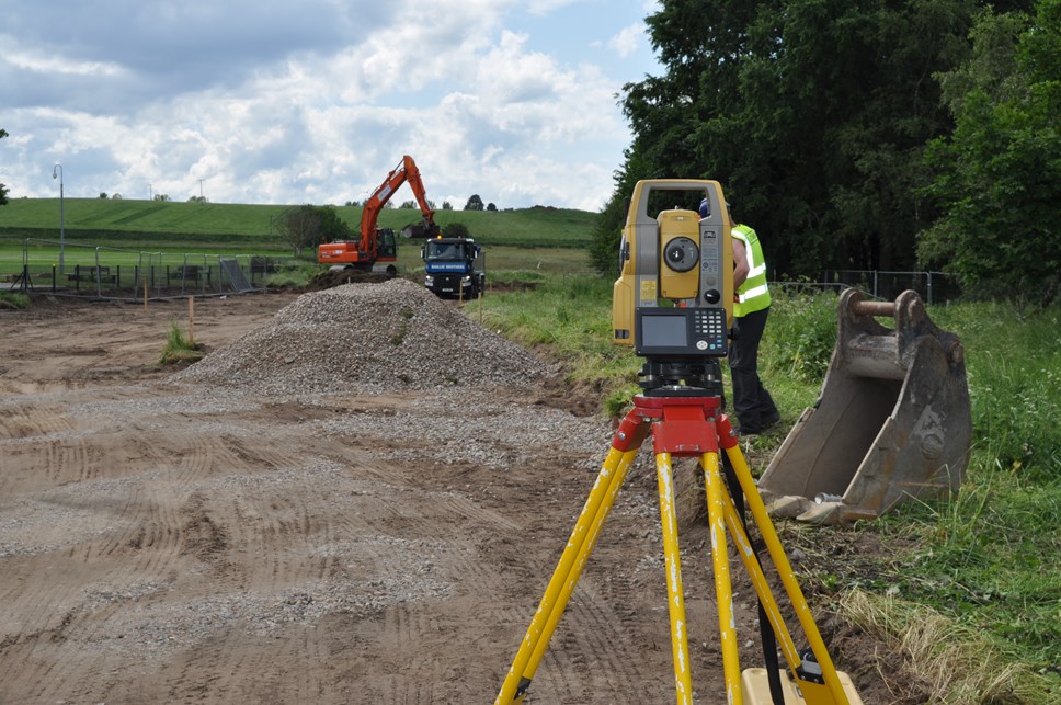 Heavy machinery on site at Elgin's Edgar Road extension