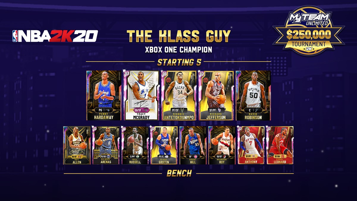 NBA2K20 MyTEAM Tournament Finalists Infographic XB1