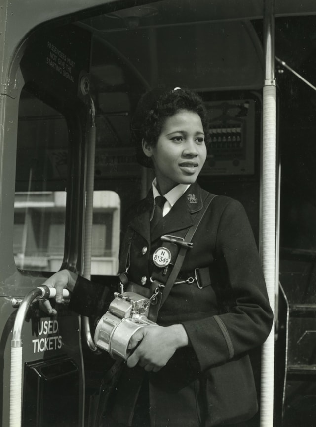 TfL Image - Bus conductor Agatha Claudette Hart, 1962