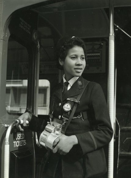 TfL Image - Bus conductor Agatha Claudette Hart, 1962