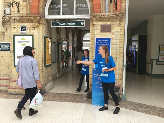 Informing passengers of the Brighton Main Line closures