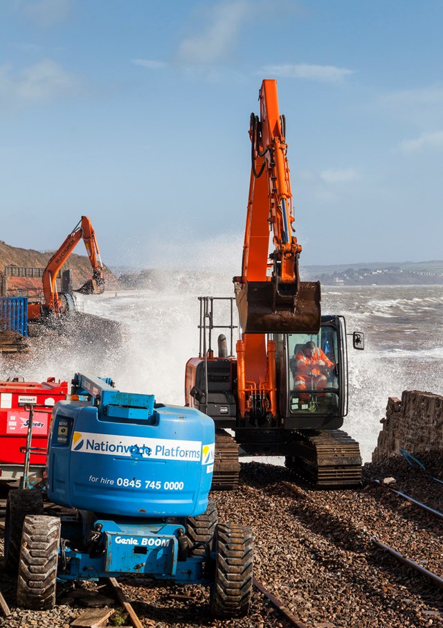 Work continues at Dawlish