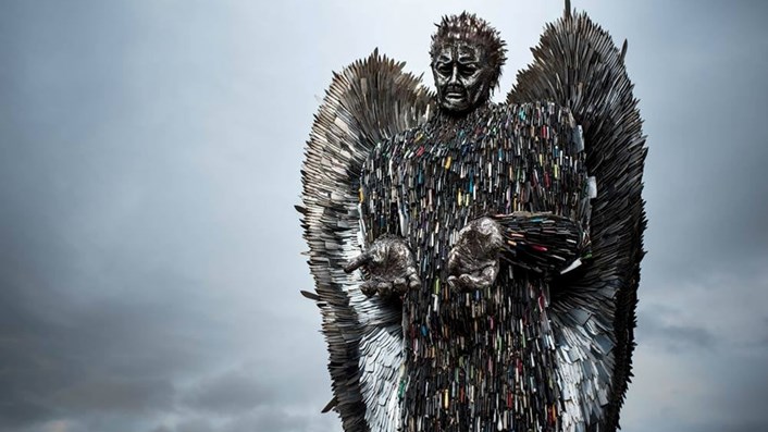 Knife Angel starts conversations about knife crime in Leeds: Knife Angel sculpture