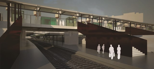 East Croydon _8: Artist's impressions of the proposed new footbridge at East Croydon station