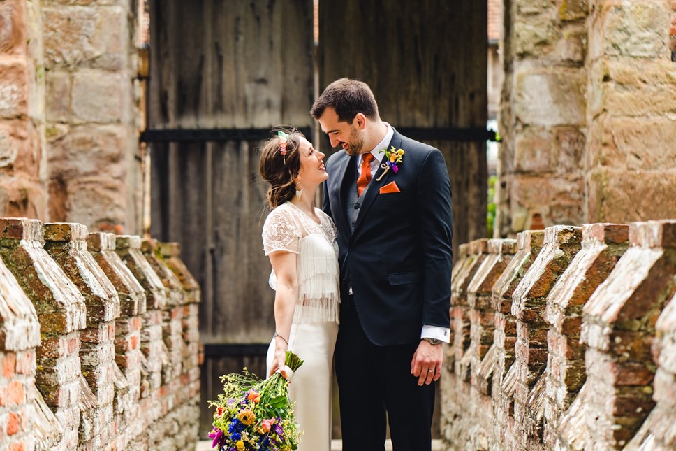 Chris Payne and Stephanie Appleton on their wedding day