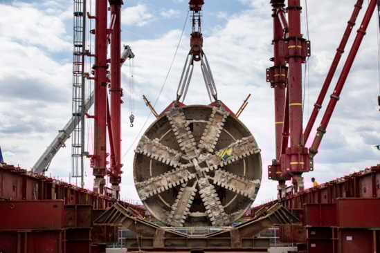 TBM Anne lifted at Green Park Way tunnel shaft 24th August 2025-10