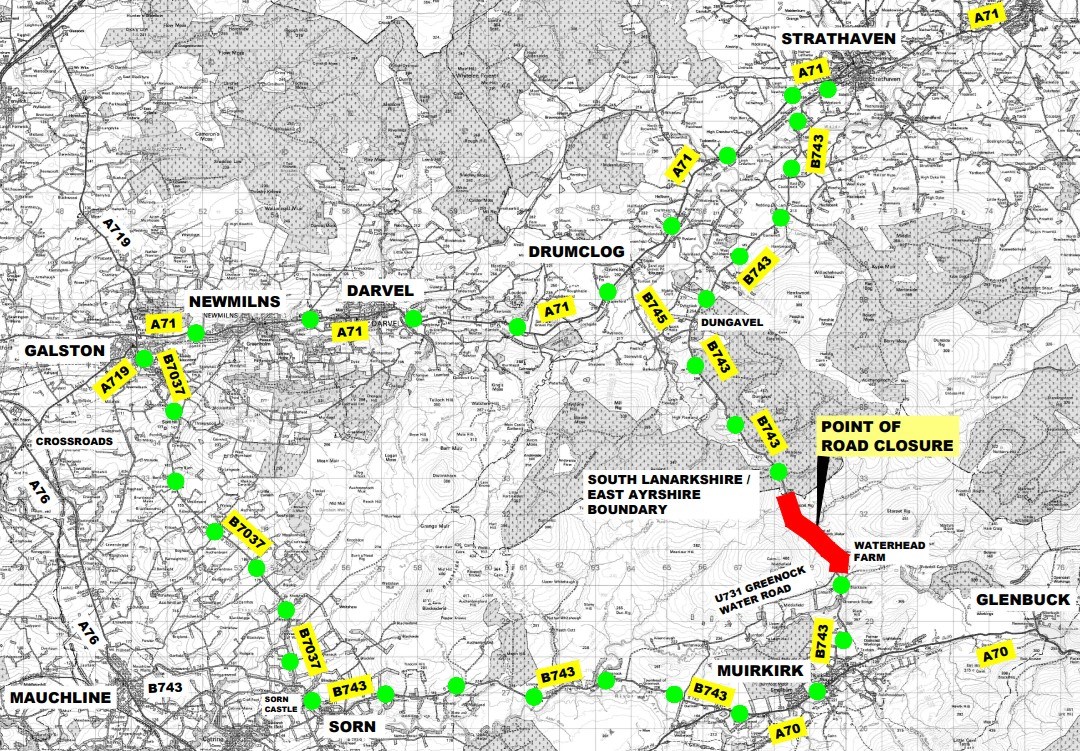 B743 diversion route