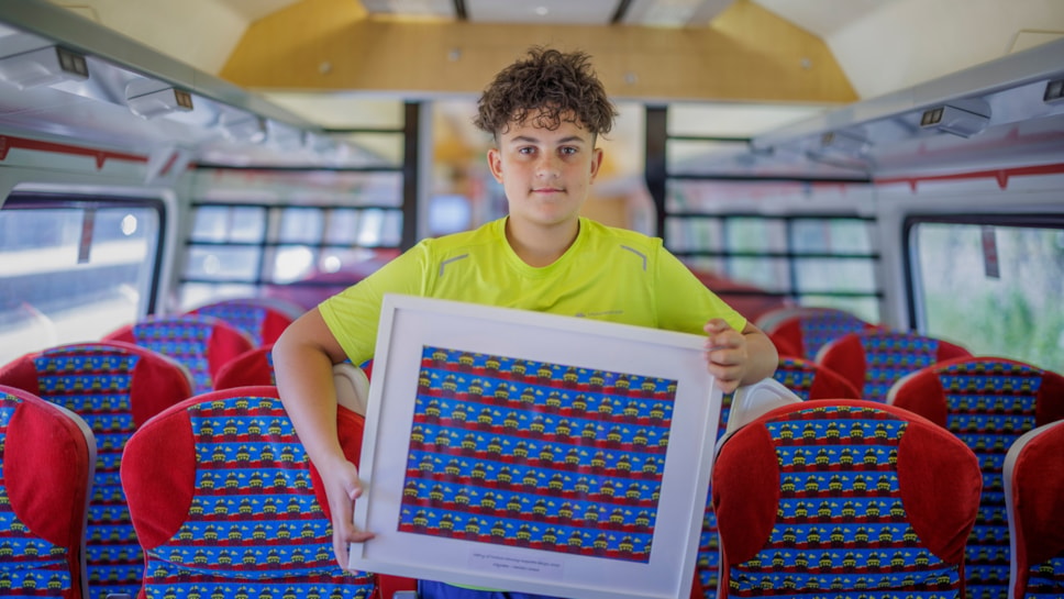 Competition winner Khyreece with his design