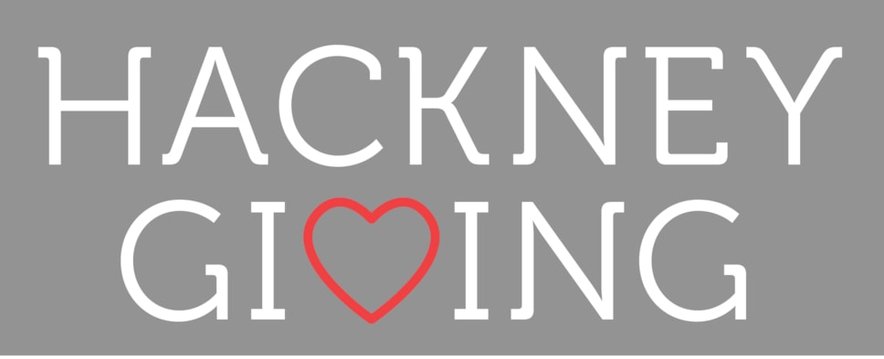 hackney giving logo white on grey